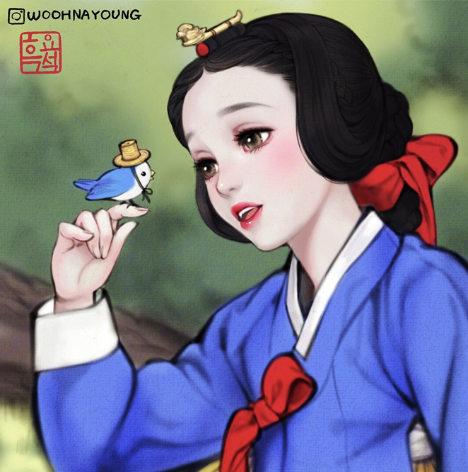 한복입은 디즈니 프린세스 모음